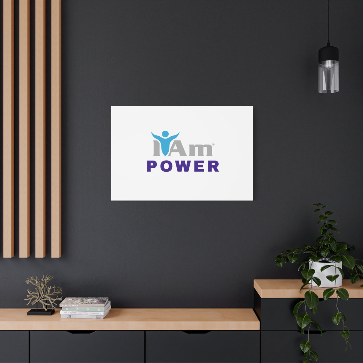 I Am Power Canvas Wall Art - Inspirational Home Decor