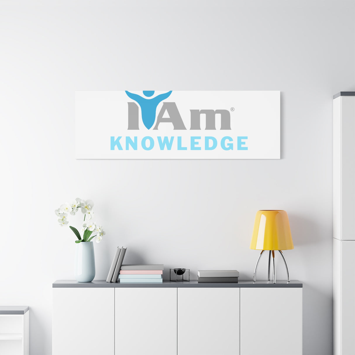 I Am Knowledge Canvas Wall Art - Inspirational Home Decor