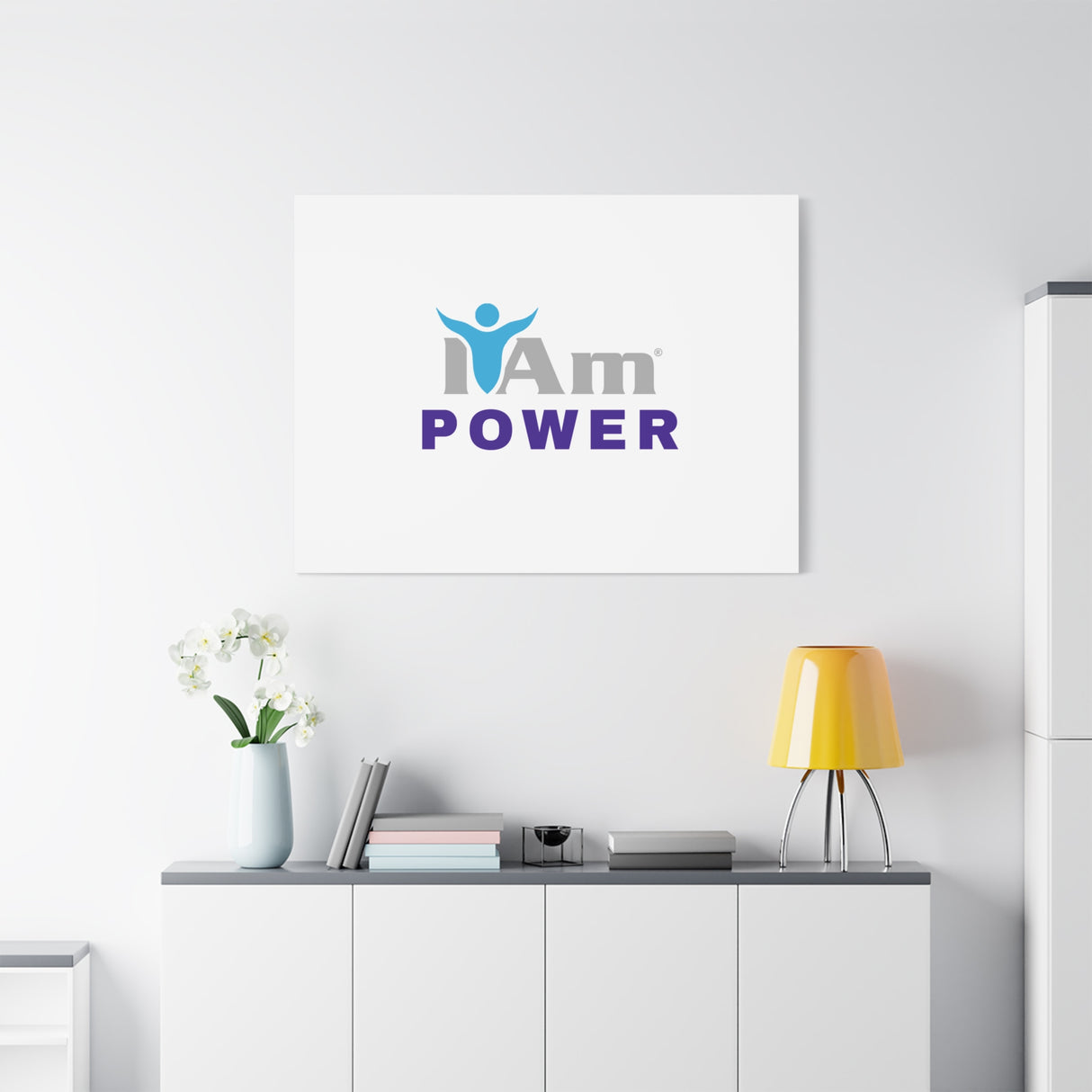 I Am Power Canvas Wall Art - Inspirational Home Decor