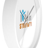 "I Am Strength" Motivational Wall Clock - Modern Home Decor for Mindfulness and Serenity