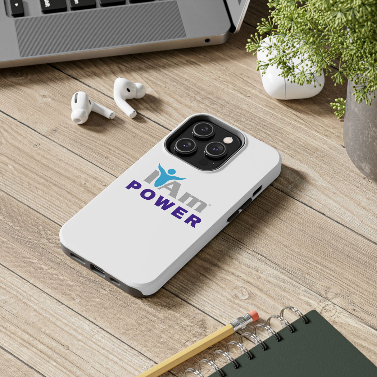 "I Am Power" Affirmation Inspirational Tough Phone Case - I Am POWER Motivational Design