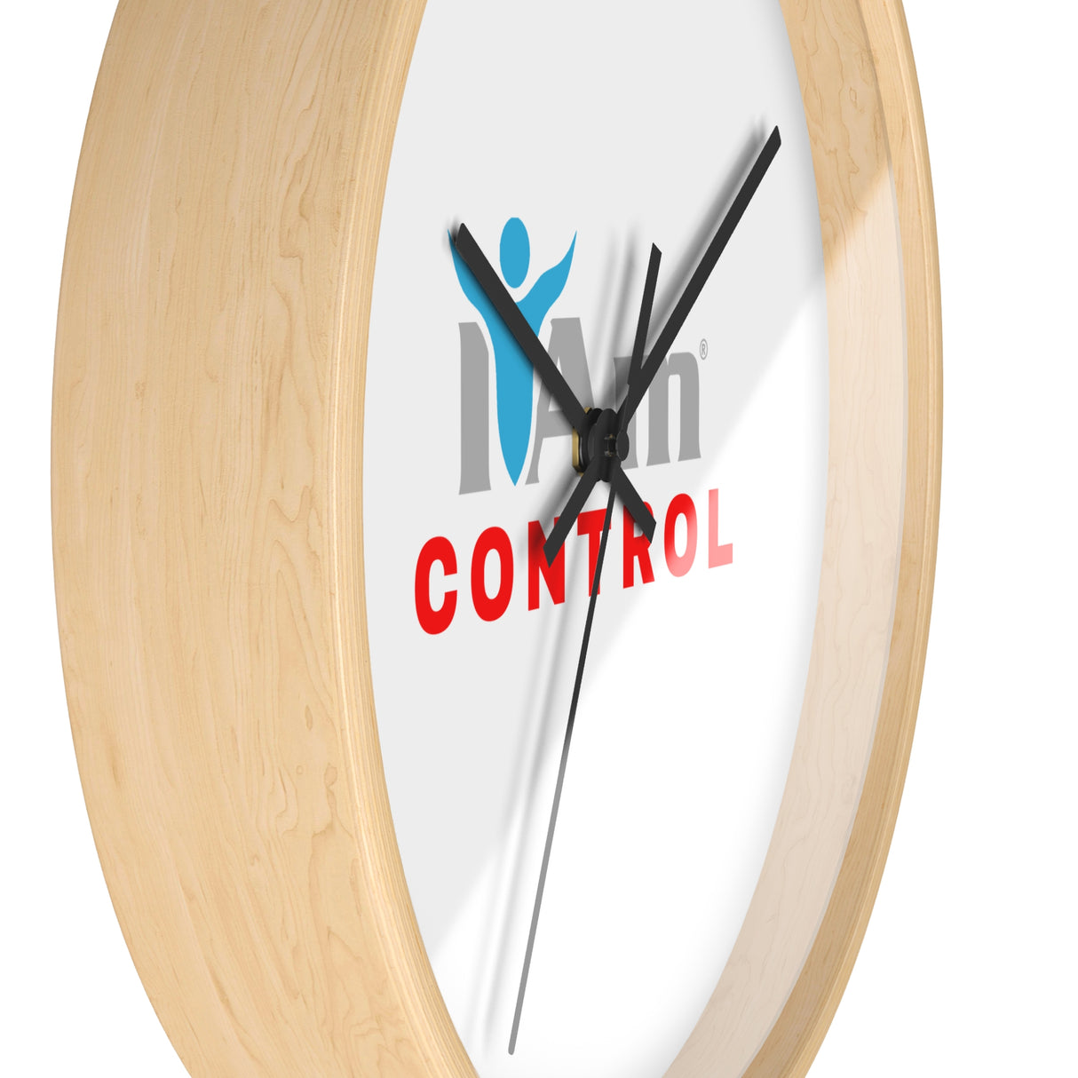 "I Am Control" Motivational Wall Clock - Modern Home Decor for Mindfulness and Serenity