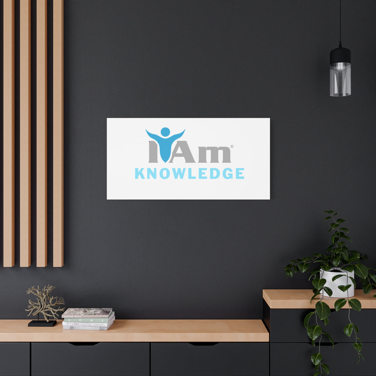 I Am Knowledge Canvas Wall Art - Inspirational Home Decor