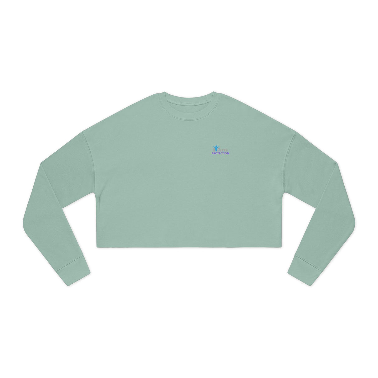 'I Am Protection' Stylish Women's Cropped Sweatshirt - Perfect for Casual Looks