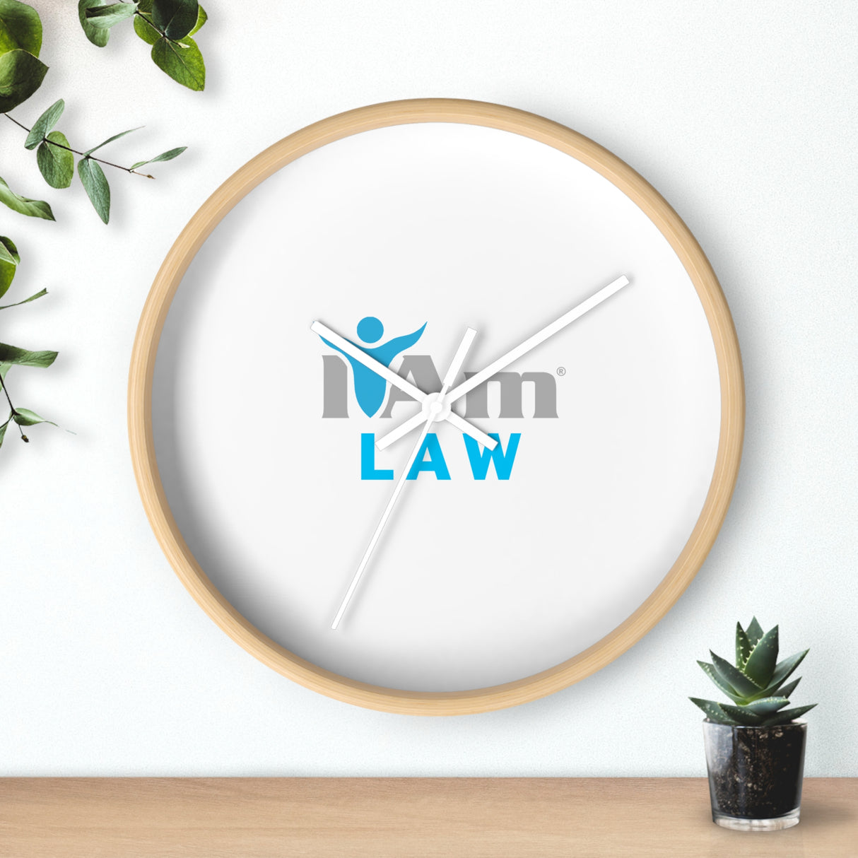 "I Am Law" Motivational Wall Clock - Modern Home Decor for Mindfulness and Serenity