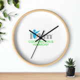 "I Am Cooperation and Harmony" Motivational Wall Clock - Modern Home Decor for Mindfulness and Serenity