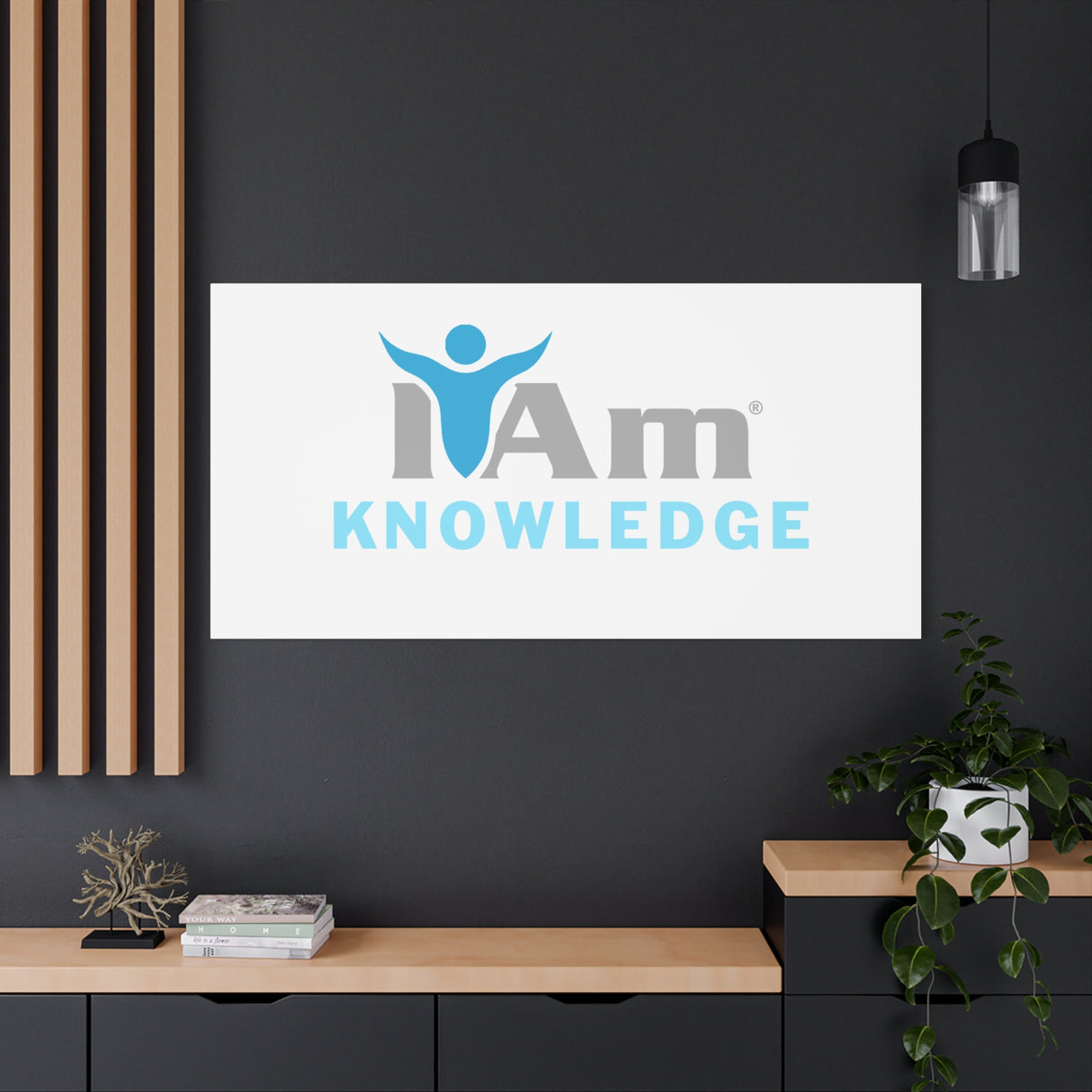 I Am Knowledge Canvas Wall Art - Inspirational Home Decor