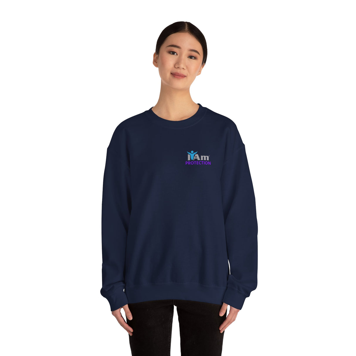 "I Am Protection" Affirmation Unisex Crewneck Sweatshirt -I Am Protection Inspirational Design