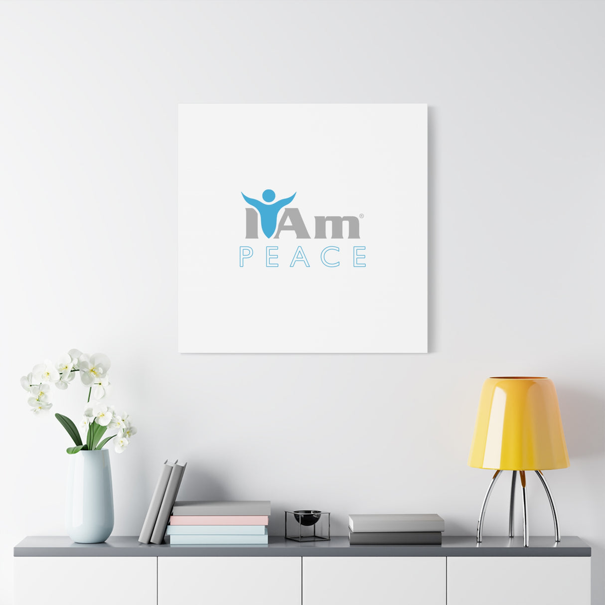 I Am Peace Canvas Wall Art - Inspirational Home Decor