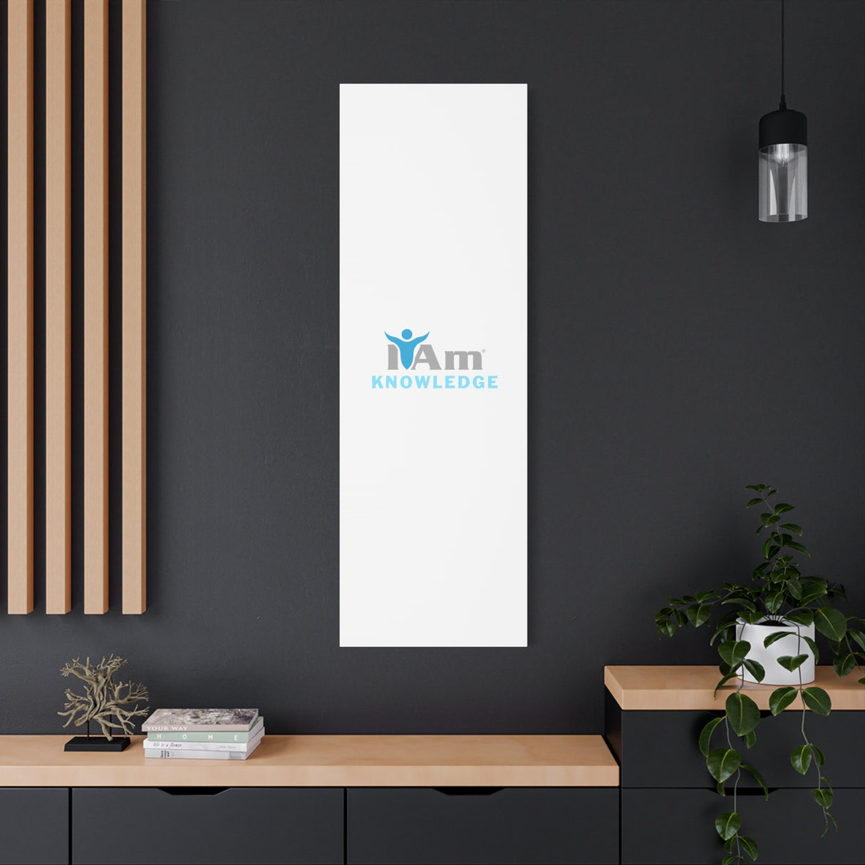 I Am Knowledge Canvas Wall Art - Inspirational Home Decor