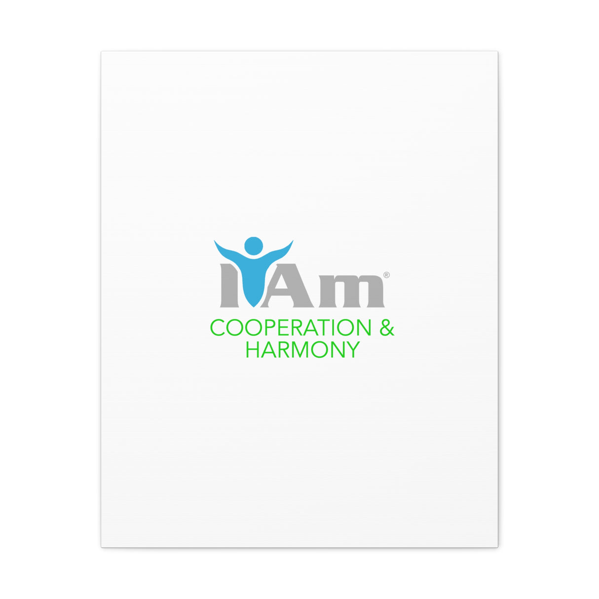 I Am Cooperation and Hamony Canvas Wall Art - Inspirational Home Decor