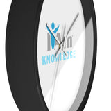 "I Am Knowledge" Motivational Wall Clock - Modern Home Decor for Mindfulness and Serenity