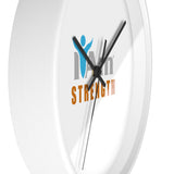 "I Am Strength" Motivational Wall Clock - Modern Home Decor for Mindfulness and Serenity