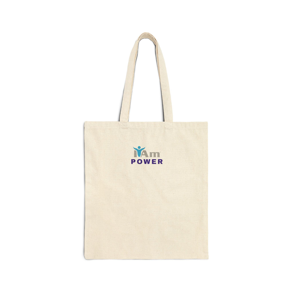 I Am Power Cotton Canvas Tote Bag - Eco-Friendly Motivational Tote for Everyday Use