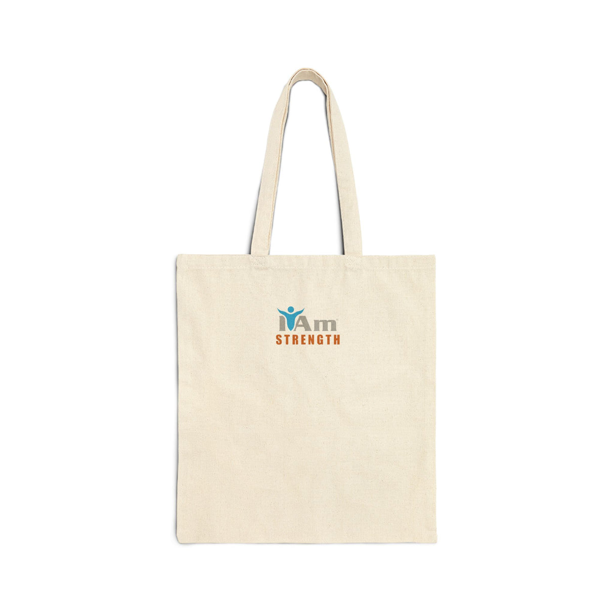 I Am Strength Cotton Canvas Tote Bag - Eco-Friendly Motivational Tote for Everyday Use