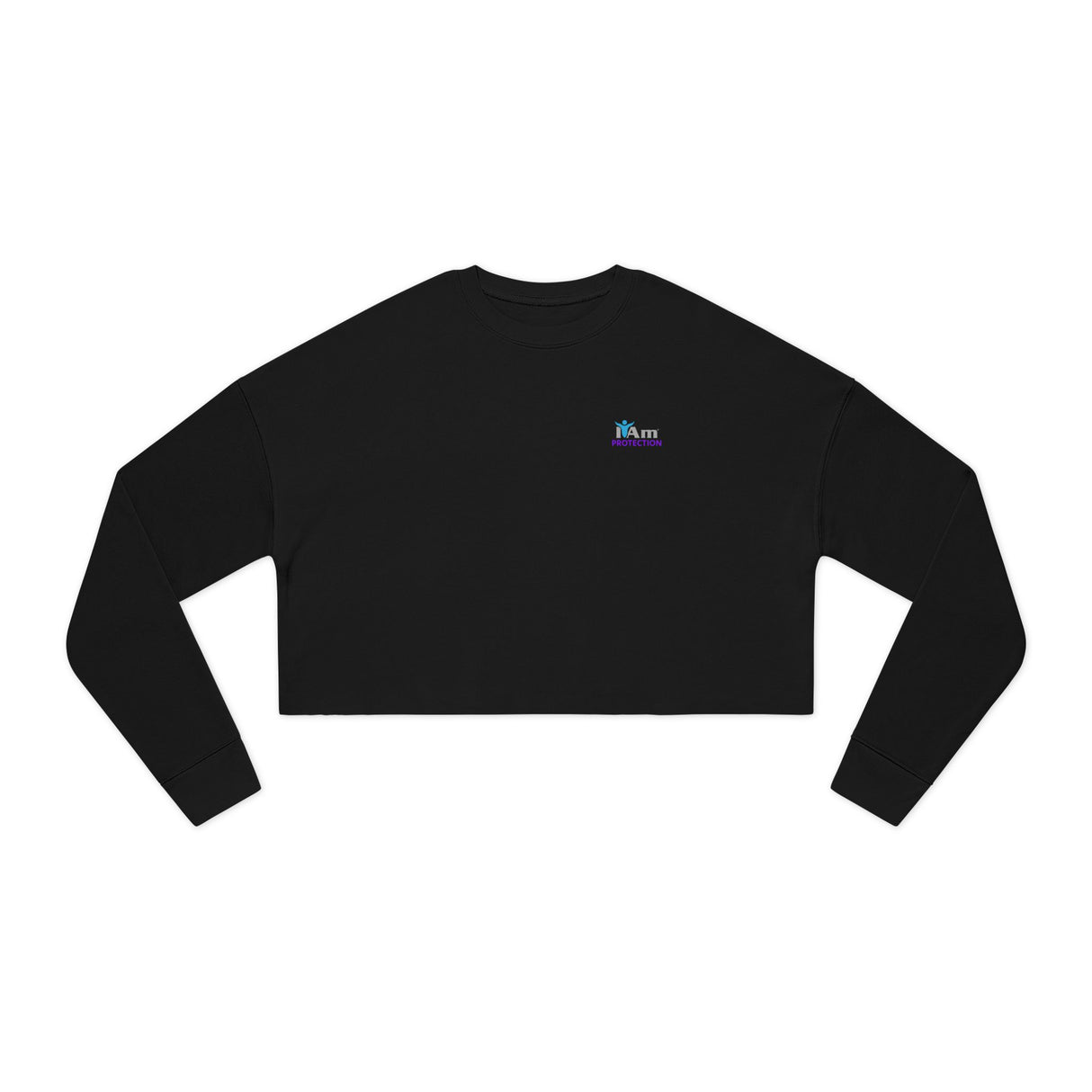 'I Am Protection' Stylish Women's Cropped Sweatshirt - Perfect for Casual Looks