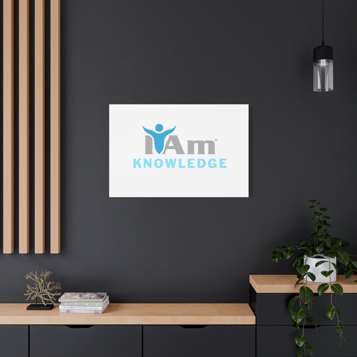 I Am Knowledge Canvas Wall Art - Inspirational Home Decor