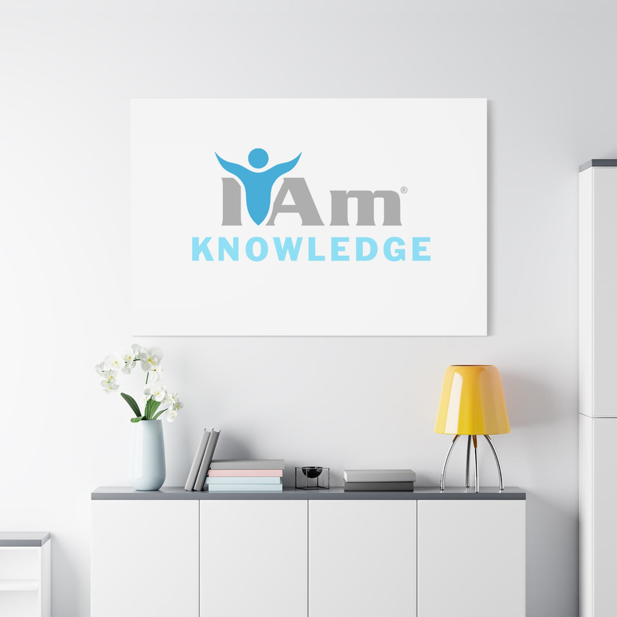 I Am Knowledge Canvas Wall Art - Inspirational Home Decor