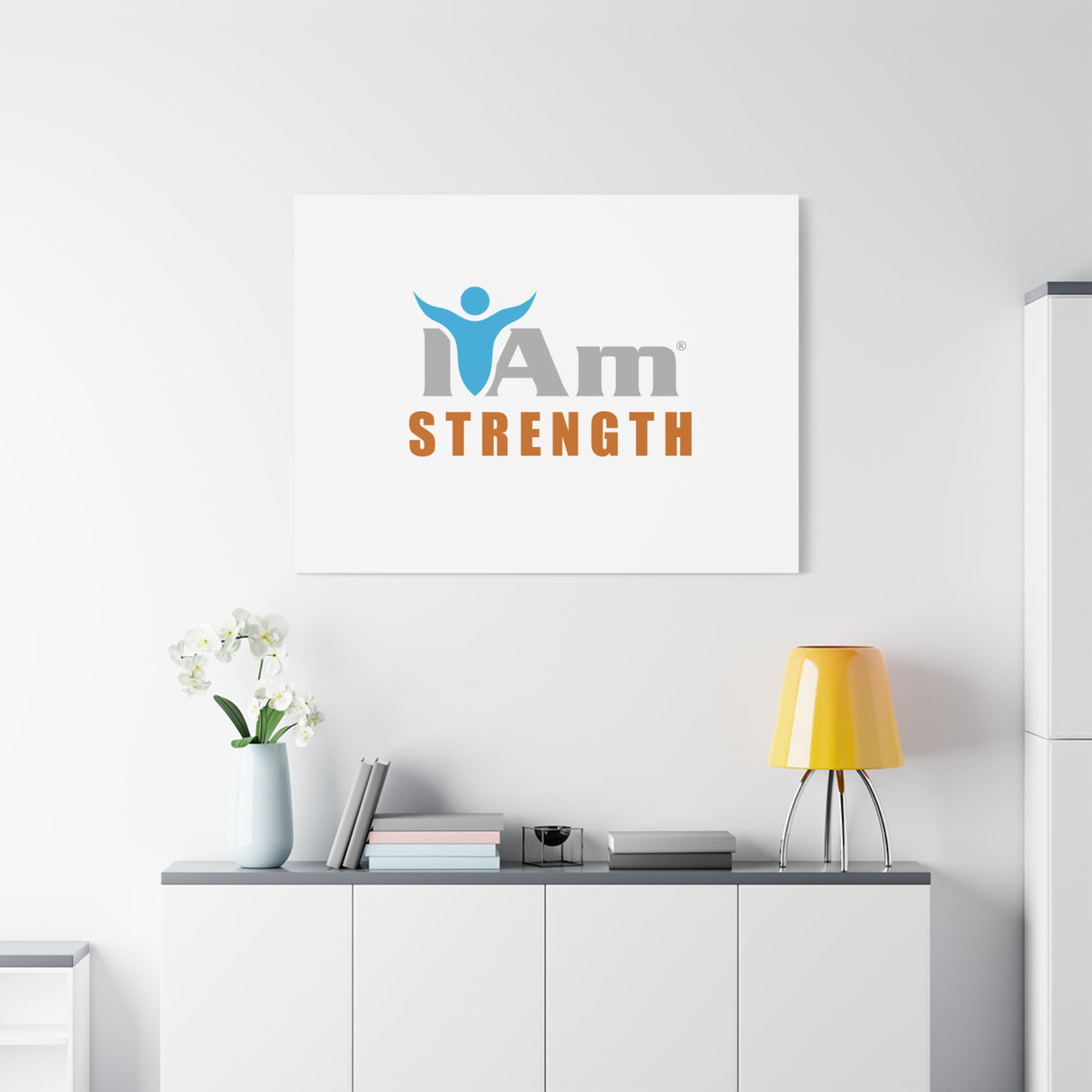 I Am Strength Canvas Wall Art - Inspirational Home Decor