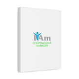 I Am Cooperation and Hamony Canvas Wall Art - Inspirational Home Decor