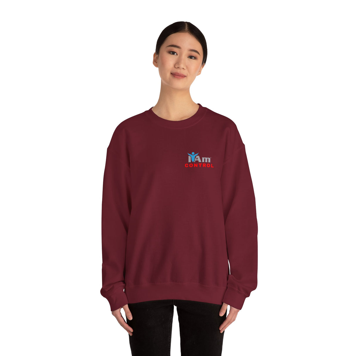 "I Am Control" Affirmation Unisex Crewneck Sweatshirt - I Am Control Inspirational Design