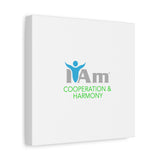 I Am Cooperation and Hamony Canvas Wall Art - Inspirational Home Decor