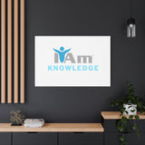 I Am Knowledge Canvas Wall Art - Inspirational Home Decor