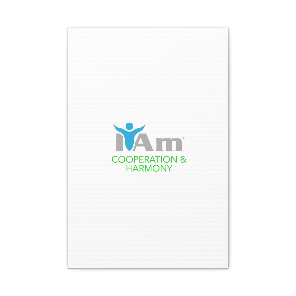 I Am Cooperation and Hamony Canvas Wall Art - Inspirational Home Decor