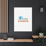 I Am Strength Canvas Wall Art - Inspirational Home Decor