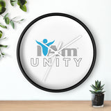 "I Am Unity" Motivational Wall Clock - Modern Home Decor for Mindfulness and Serenity