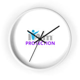 "I Am Protection" Motivational Wall Clock - Modern Home Decor for Mindfulness and Serenity