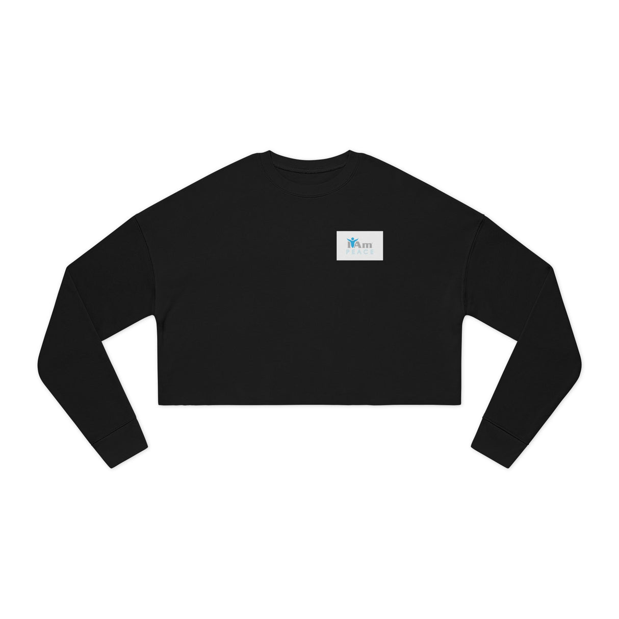 'I Am Peace' Stylish Women's Cropped Sweatshirt - Perfect for Casual Looks
