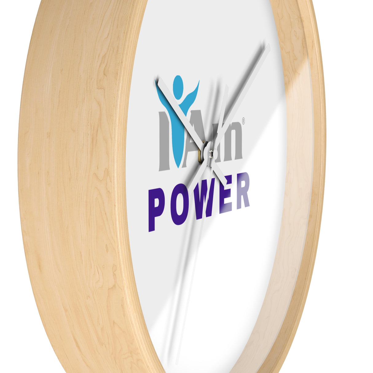 "I Am Power" Motivational Wall Clock - Modern Home Decor for Mindfulness and Serenity