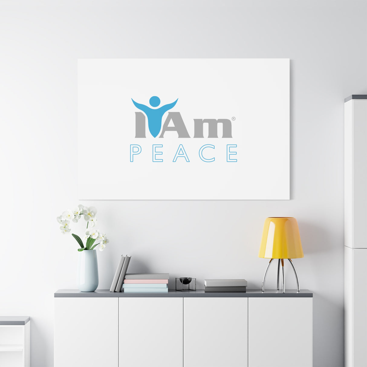 I Am Peace Canvas Wall Art - Inspirational Home Decor