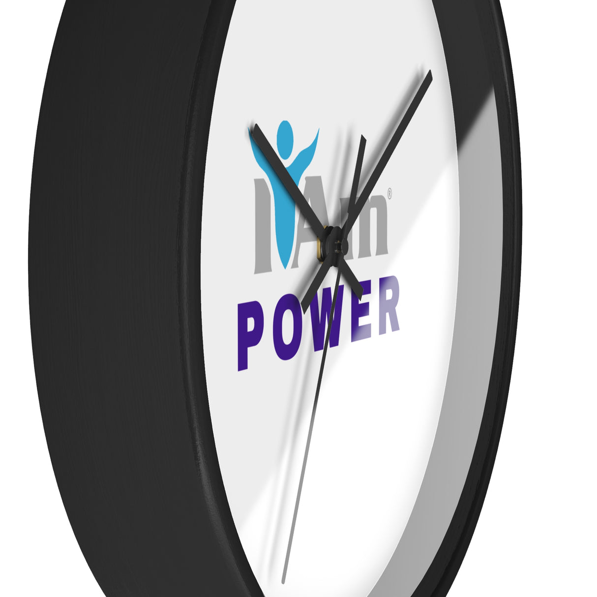 "I Am Power" Motivational Wall Clock - Modern Home Decor for Mindfulness and Serenity