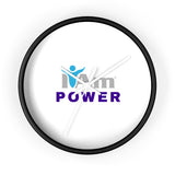 "I Am Power" Motivational Wall Clock - Modern Home Decor for Mindfulness and Serenity