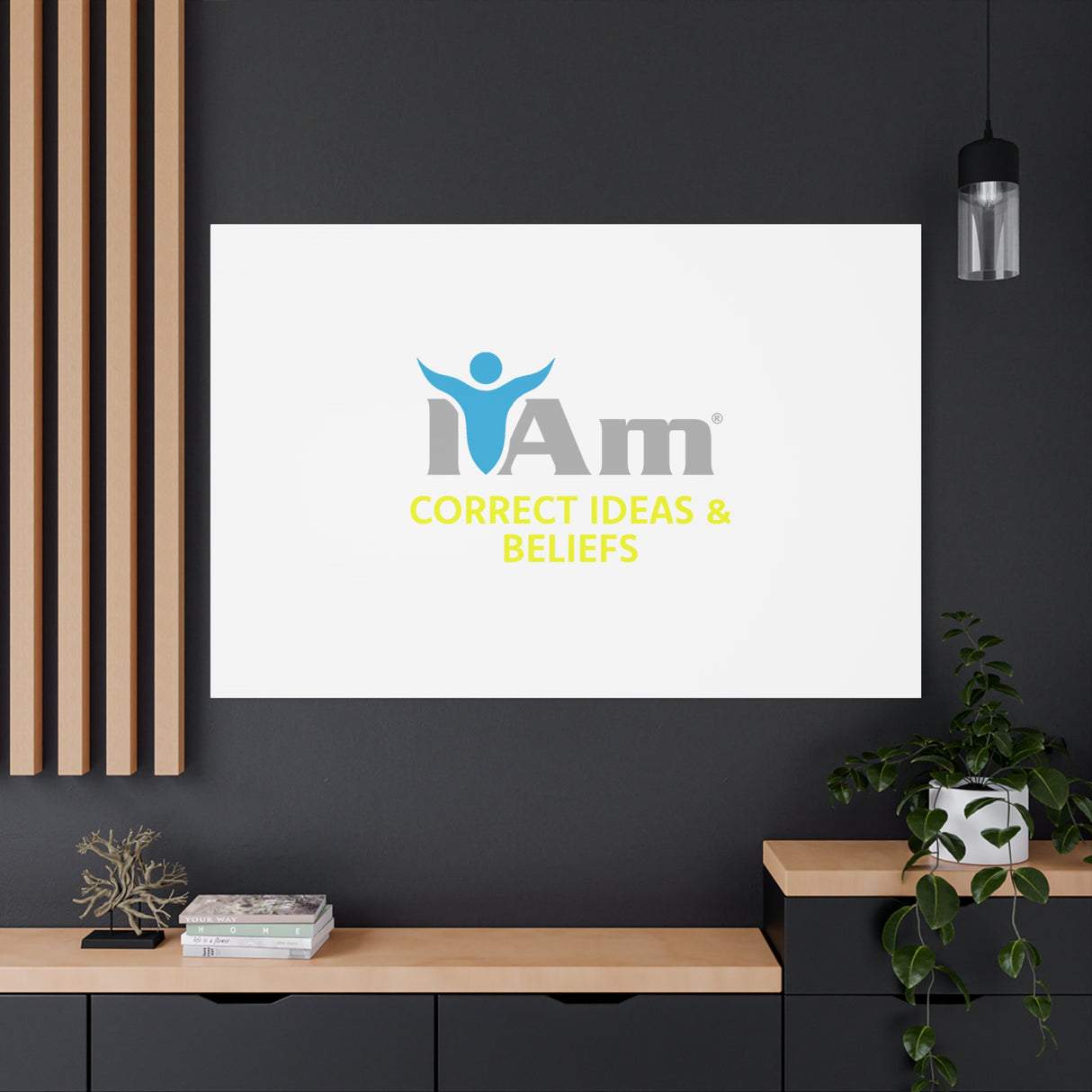 I Am Correct Ideas and Beliefs Canvas Wall Art - Inspirational Home Decor