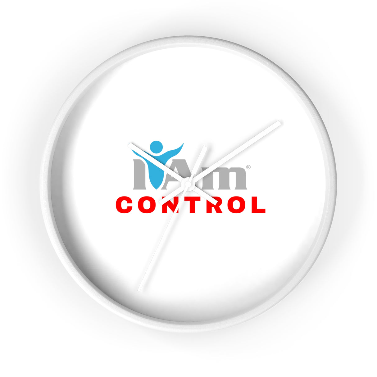 "I Am Control" Motivational Wall Clock - Modern Home Decor for Mindfulness and Serenity