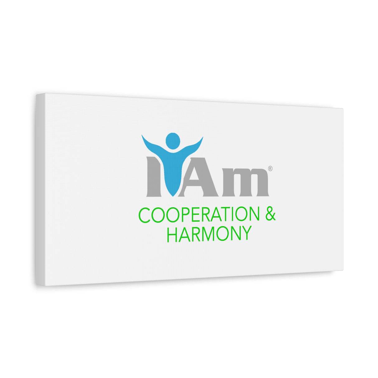 I Am Cooperation and Hamony Canvas Wall Art - Inspirational Home Decor