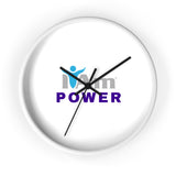 "I Am Power" Motivational Wall Clock - Modern Home Decor for Mindfulness and Serenity