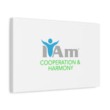 I Am Cooperation and Hamony Canvas Wall Art - Inspirational Home Decor