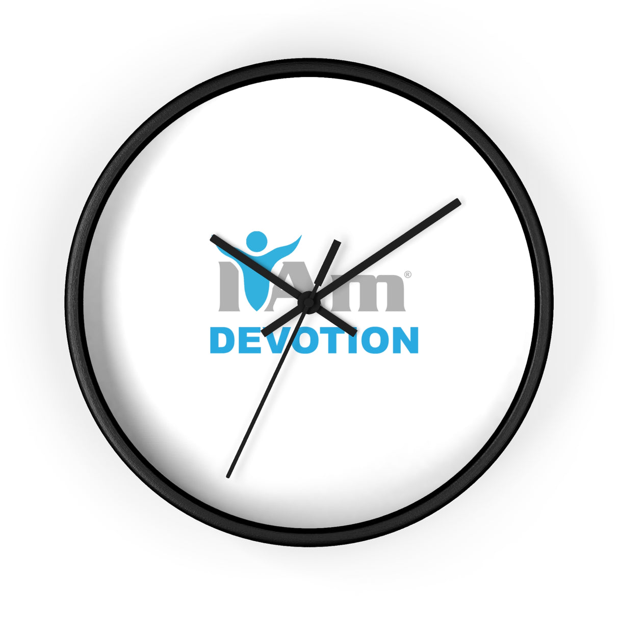 "I Am Devotion" Motivational Wall Clock - Modern Home Decor for Mindfulness and Serenity