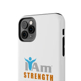 "I Am Strength" Affirmation Inspirational Tough Phone Case - I Am Strength Motivational Design