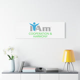 I Am Cooperation and Hamony Canvas Wall Art - Inspirational Home Decor