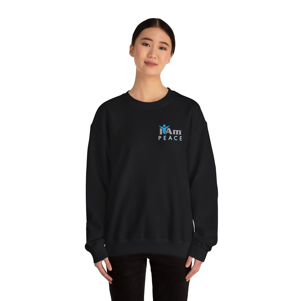 "I Am Peace" Affirmation Unisex Crewneck Sweatshirt - "I Am" Inspirational Design