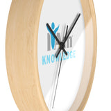 "I Am Knowledge" Motivational Wall Clock - Modern Home Decor for Mindfulness and Serenity