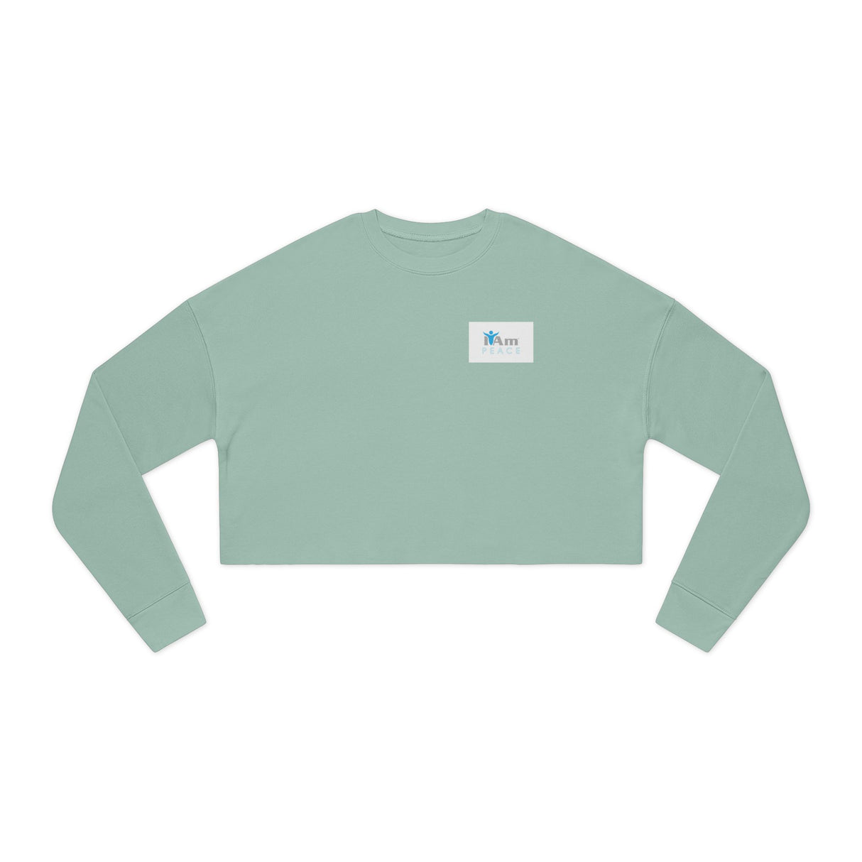 'I Am Peace' Stylish Women's Cropped Sweatshirt - Perfect for Casual Looks
