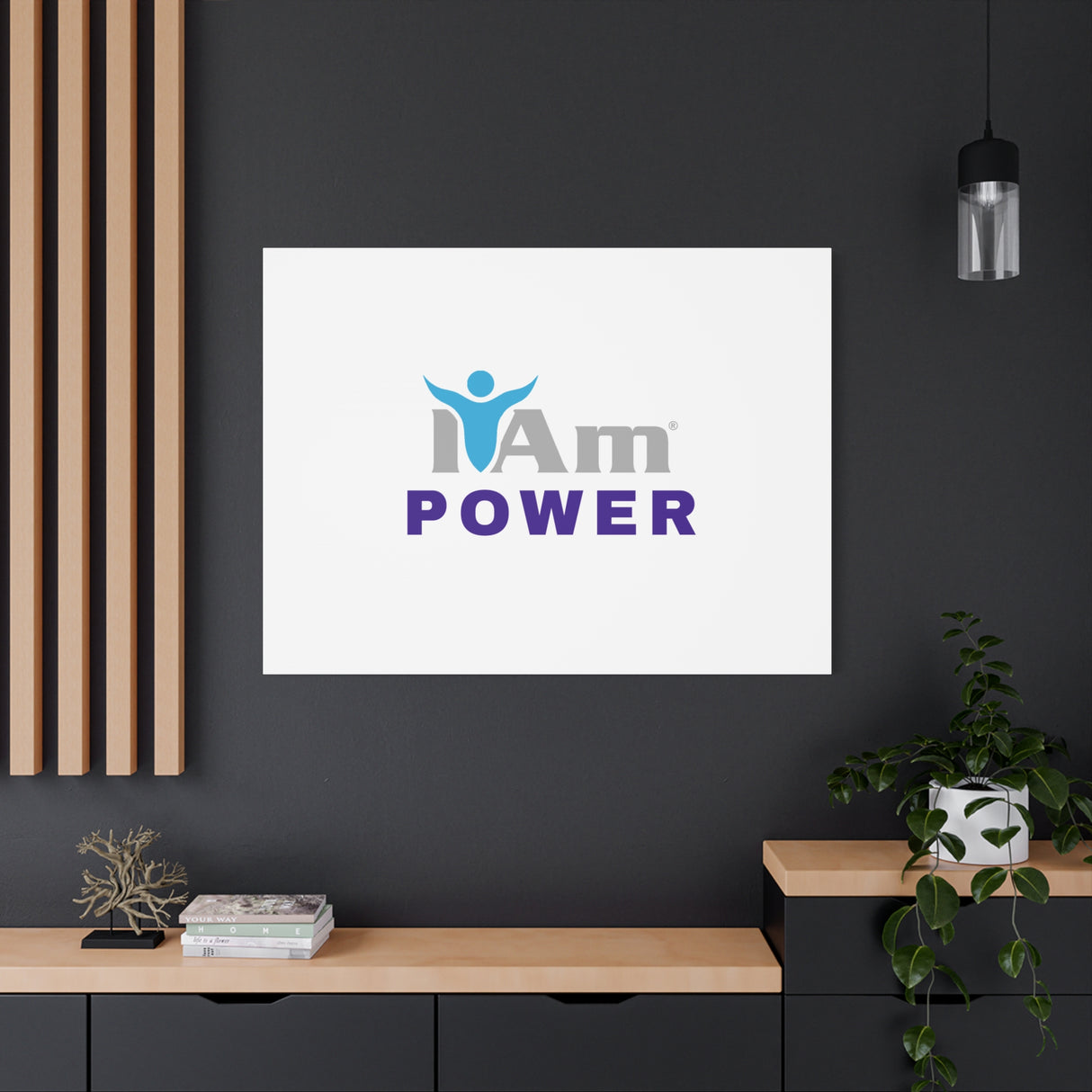 I Am Power Canvas Wall Art - Inspirational Home Decor