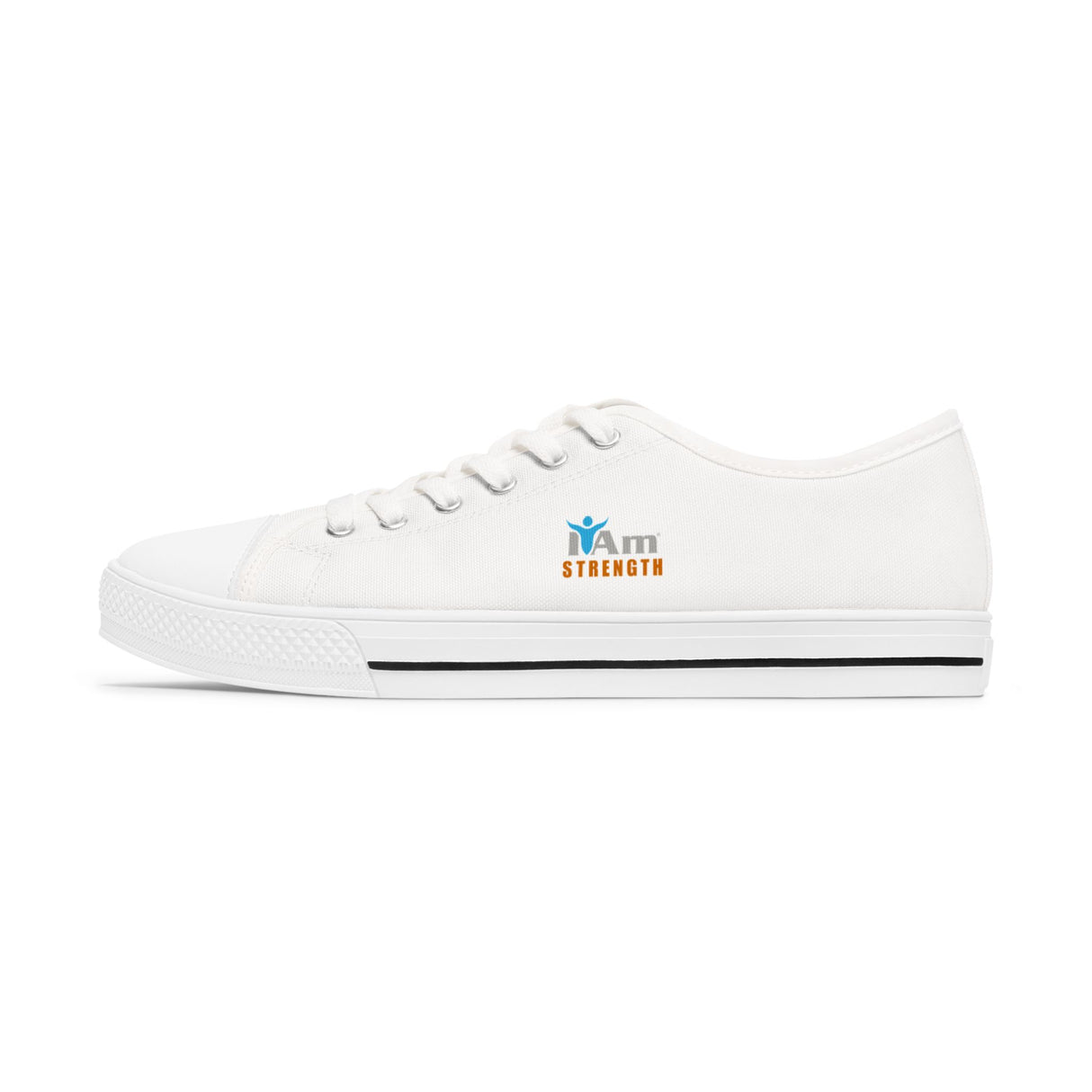 "I Am Strength" Affirmation Women's Low Top Sneakers - Empowering