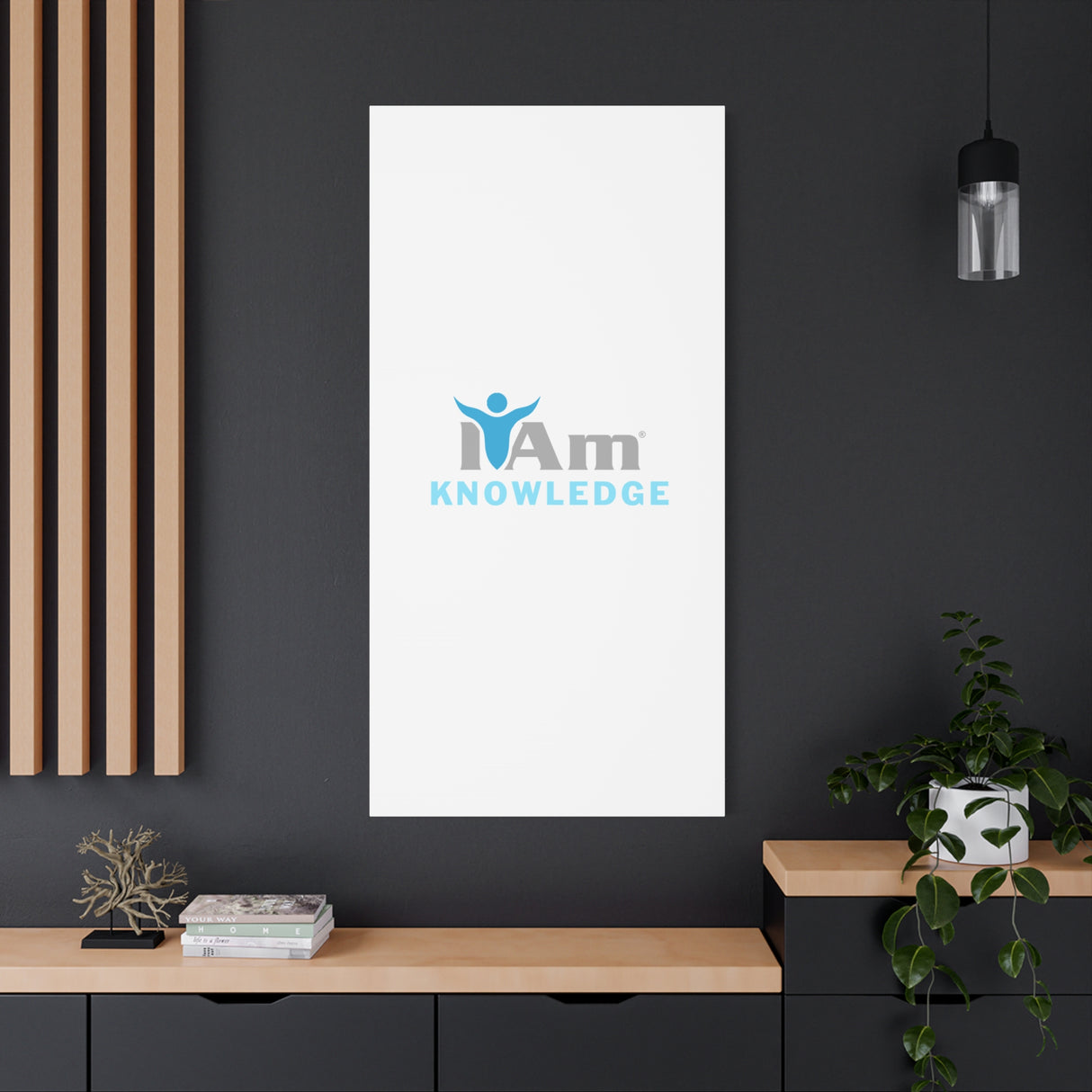 I Am Knowledge Canvas Wall Art - Inspirational Home Decor